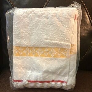 (Set of 4) NEW The Pioneer Woman Sculpted Stripe Textured Tassel Hand Towels